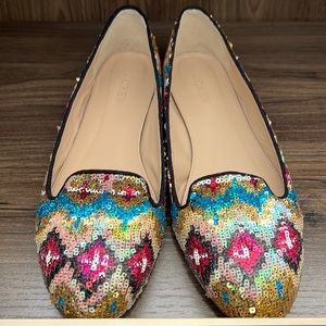 J Crew Sophie Sequin Multicolor Loafers | 7.5